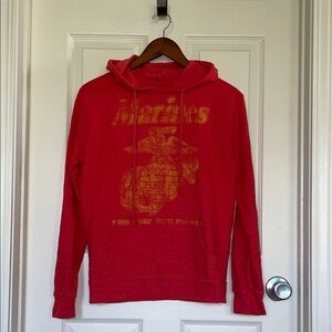 USMC red “Marines” hoodie by Black Ink Design – EGA graphic